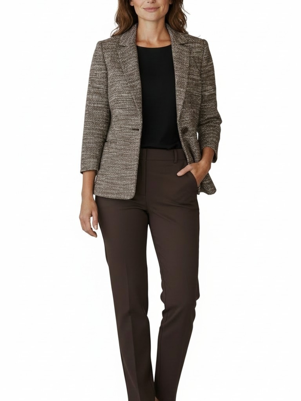 Ann Taylor Petite Size 14 Tweed Blazer Jacket Workwear Business Professional